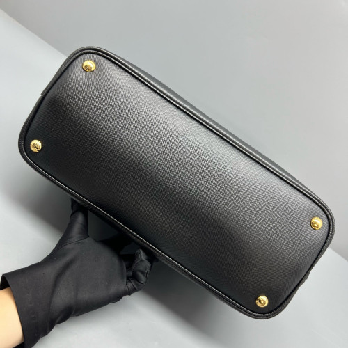 Prada Large Double Handle Bag Calfskin Black Prada Large Double Handle Bag Calfskin Black