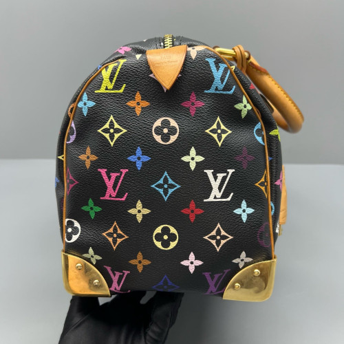 Louis Vuitton Handbag Monogram Multicolor Black