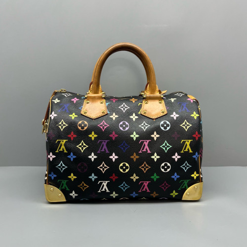Louis Vuitton Handbag Monogram Multicolor Black