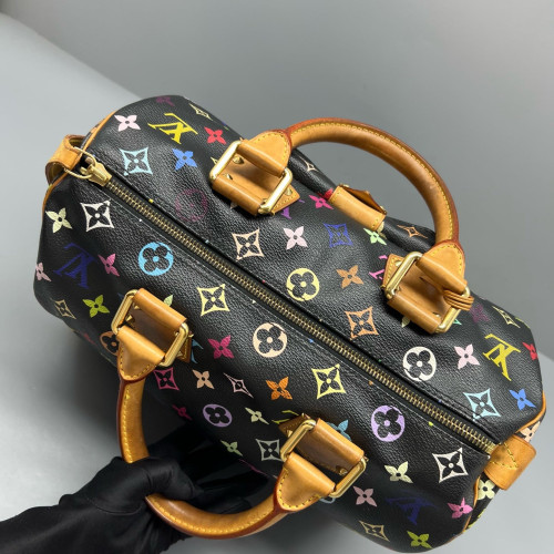 Louis Vuitton Handbag Monogram Multicolor Black