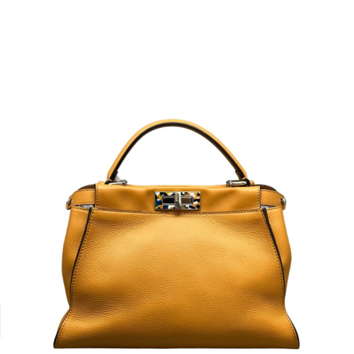 Fendi Peekaboo Iconic Medium Calfskin Yellow