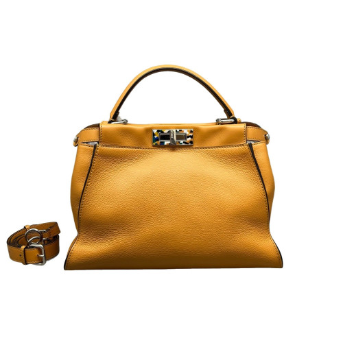 Fendi Peekaboo Iconic Medium Calfskin Yellow