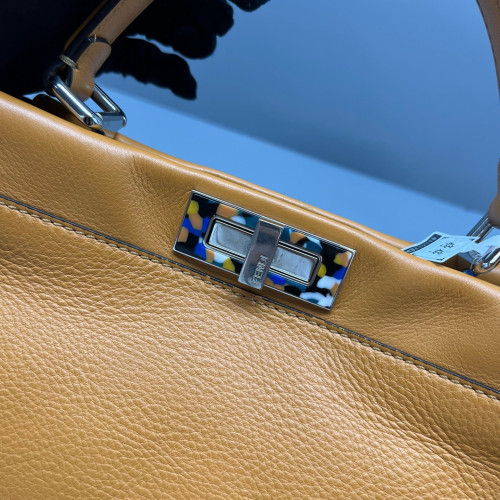 Fendi Peekaboo Iconic Medium Calfskin Yellow