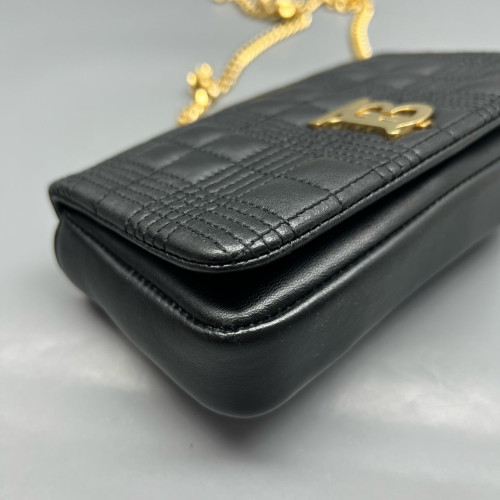 Burberry Mini Lola Crossbody Bag Calfskin Black