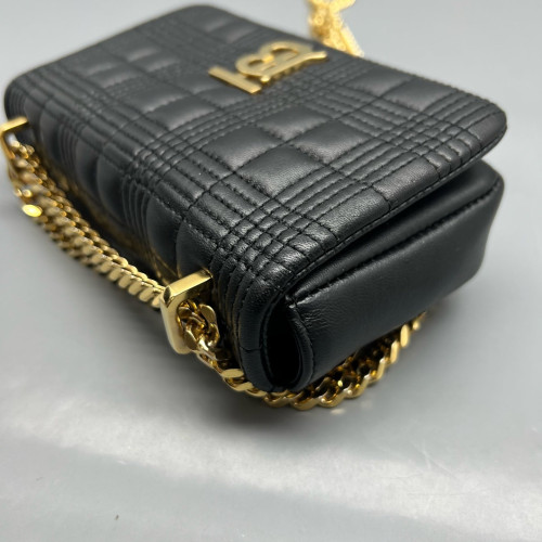 Burberry Mini Lola Crossbody Bag Calfskin Black