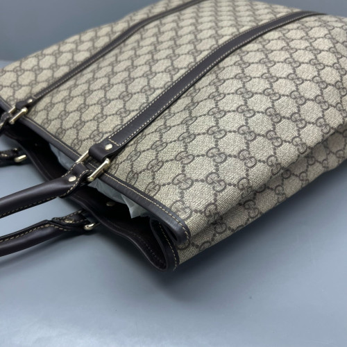 Gucci Joy Vertical Tote GG Monogram Beige Brown