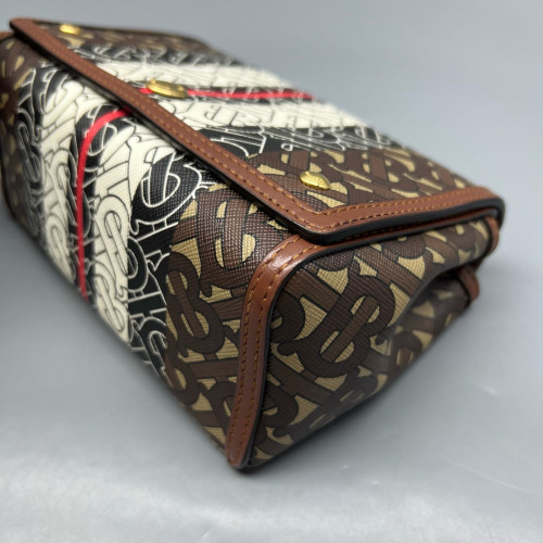 Burberry Messenger Monogram Brown Beige Red