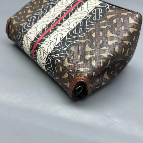 Burberry Messenger Monogram Brown Beige Red