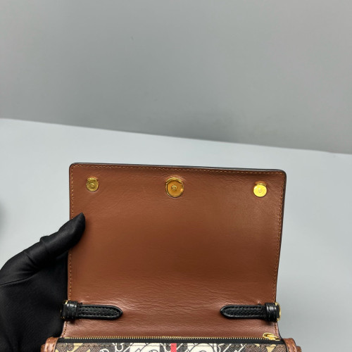 Burberry Messenger Monogram Brown Beige Red