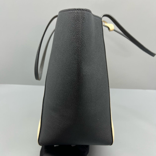 Louis Vuitton Lockme Cabas Calfskin Black White