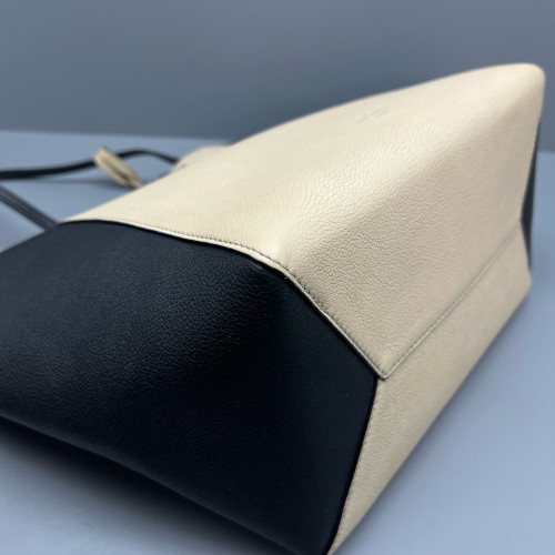 Louis Vuitton Lockme Cabas Calfskin Black White