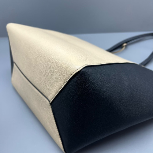 Louis Vuitton Lockme Cabas Calfskin Black White
