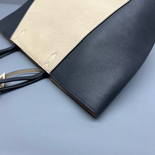Louis Vuitton Lockme Cabas Calfskin Black White