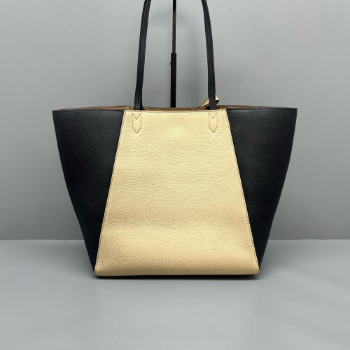 Louis Vuitton Lockme Cabas Calfskin Black White