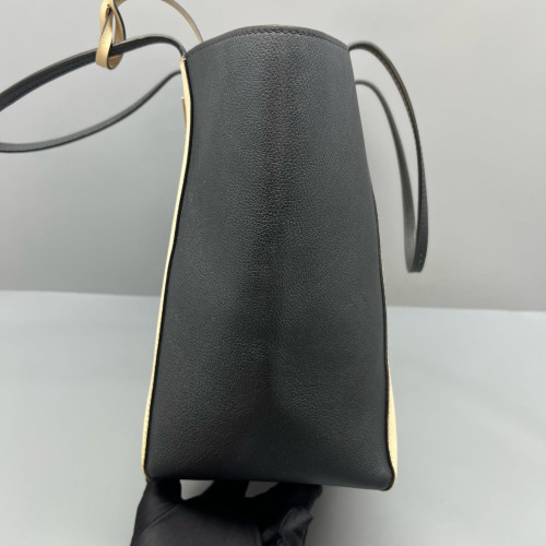 Louis Vuitton Lockme Cabas Calfskin Black White