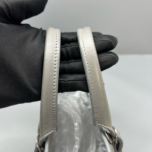Balenciaga Mini Papier A4 Zip Around Tote Calfskin Grey