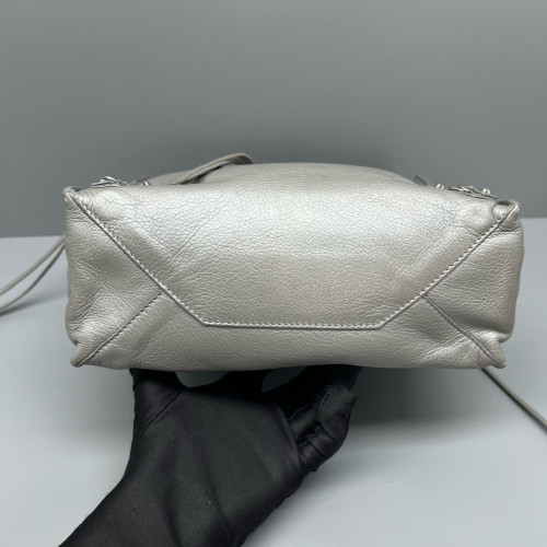 Balenciaga Mini Papier A4 Zip Around Tote Calfskin Grey