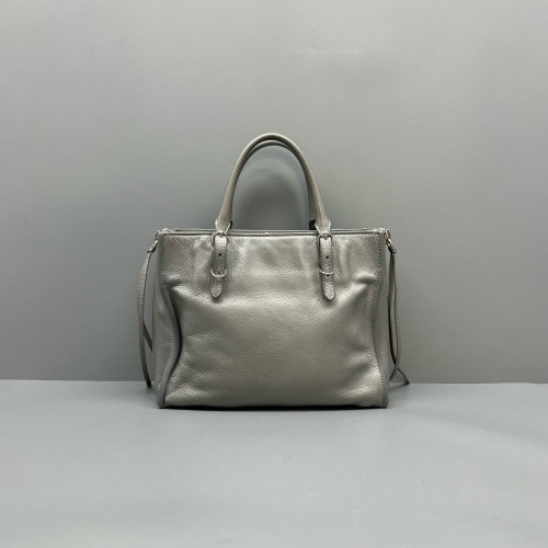 Balenciaga Mini Papier A4 Zip Around Tote Calfskin Grey