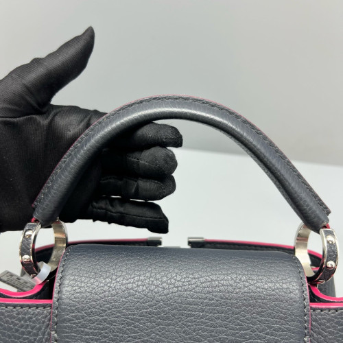 Louis Vuitton Capucines BB Calfskin Black Red Louis Vuitton Capucines BB Calfskin Black Red