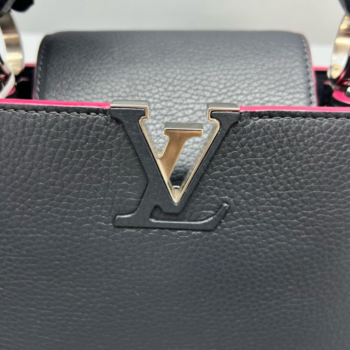 Louis Vuitton Capucines BB Calfskin Black Red Louis Vuitton Capucines BB Calfskin Black Red