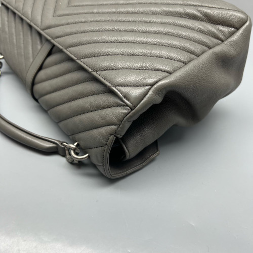 Yves Saint Laurent Large College Calfskin Grey