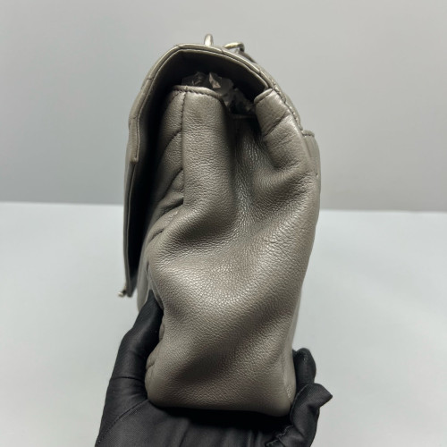 Yves Saint Laurent Large College Calfskin Grey