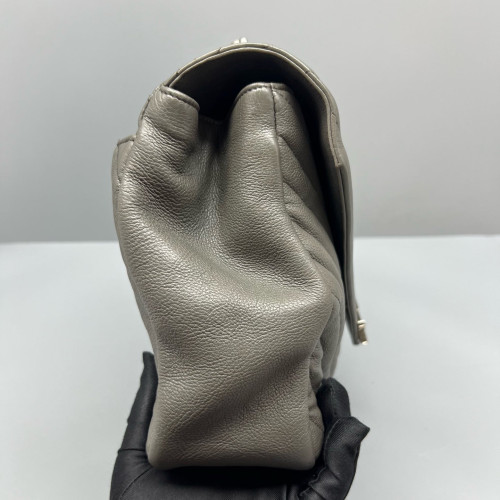 Yves Saint Laurent Large College Calfskin Grey