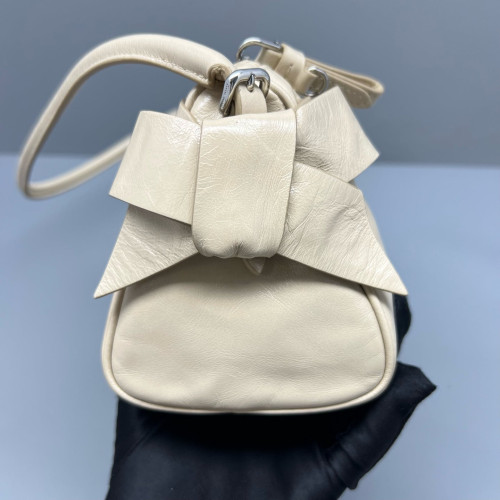 Miu Miu Shoulder Bag Calfskin Beige Mystic White Miu Miu Shoulder Bag Calfskin Beige Mystic White