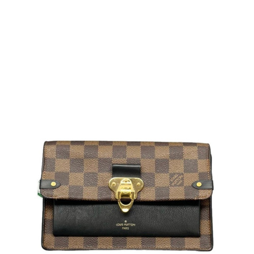 Louis Vuitton Vavin Chain Wallet Damier Ebene Calfskin Dark Brown Light Brown Black