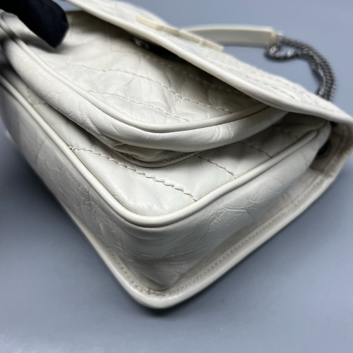 Yves Saint Laurent Baby Niki Messenger Calfskin White