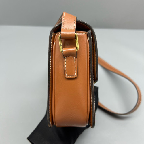 Celine Triomphe Teen Triomphe Shoulder Bag Triomphe Brown Black
