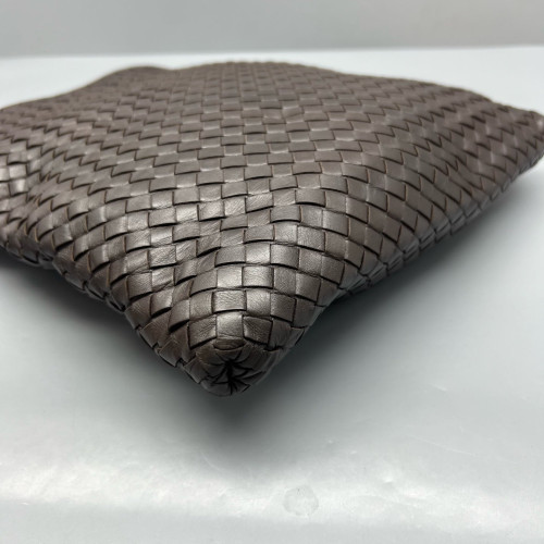 Bottega Veneta Shoulder Bag Calfskin Intrecciato Dark Brown