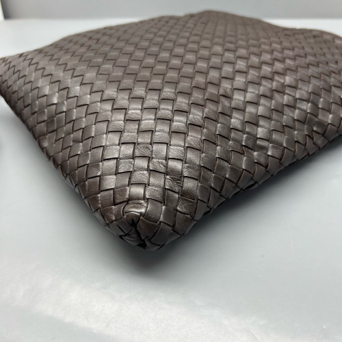 Bottega Veneta Shoulder Bag Calfskin Intrecciato Dark Brown