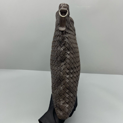 Bottega Veneta Shoulder Bag Calfskin Intrecciato Dark Brown