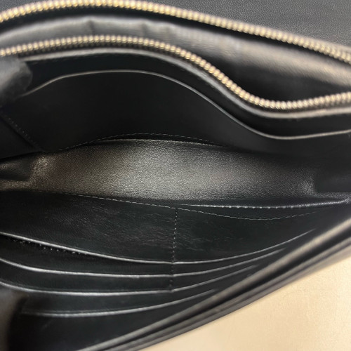 Balenciaga Everyday Wallet On Chain Calfskin Black
