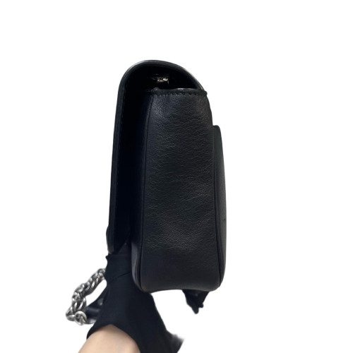 Balenciaga Everyday Wallet On Chain Calfskin Black