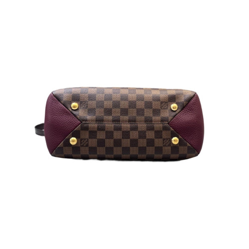 Louis Vuitton Cuir Taurillon Brittany Damier Ebene Calfskin Burgundy Brown