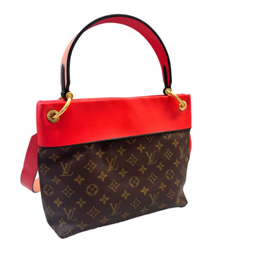 Louis Vuitton Tuileries Besace Monogram Brown Red