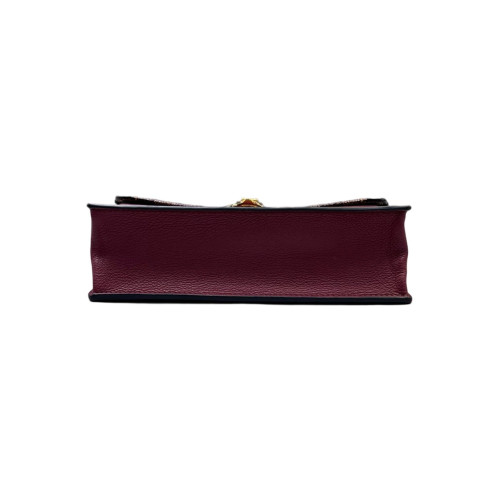 Louis Vuitton Vavin Chain Wallet Damier Ebene Red Brown