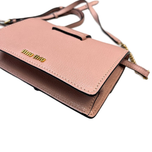 Miu Miu Pearl Strass Small Madras Clutch Goatskin Pink Miu Miu Pearl Strass Small Madras Clutch Goatskin Pink