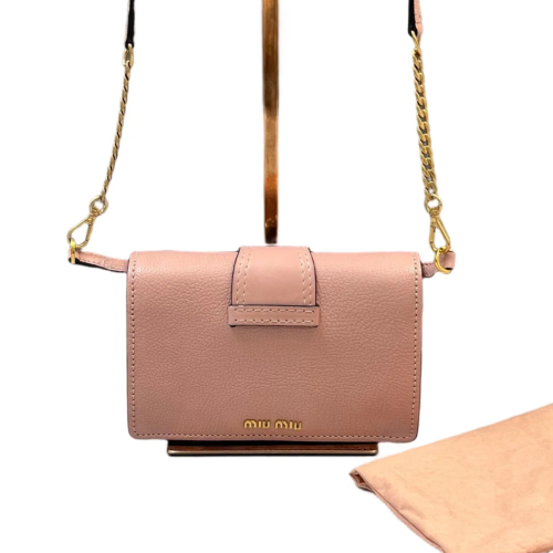 Miu Miu Pearl Strass Small Madras Clutch Goatskin Pink Miu Miu Pearl Strass Small Madras Clutch Goatskin Pink