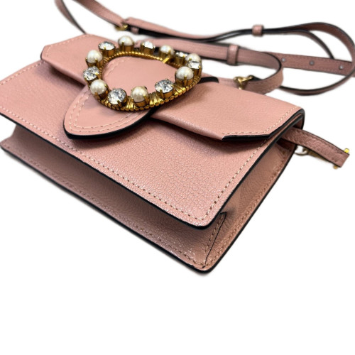 Miu Miu Pearl Strass Small Madras Clutch Goatskin Pink Miu Miu Pearl Strass Small Madras Clutch Goatskin Pink