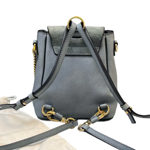 Chloe Hoop Mini Faye Backpack Calfskin Suede Green