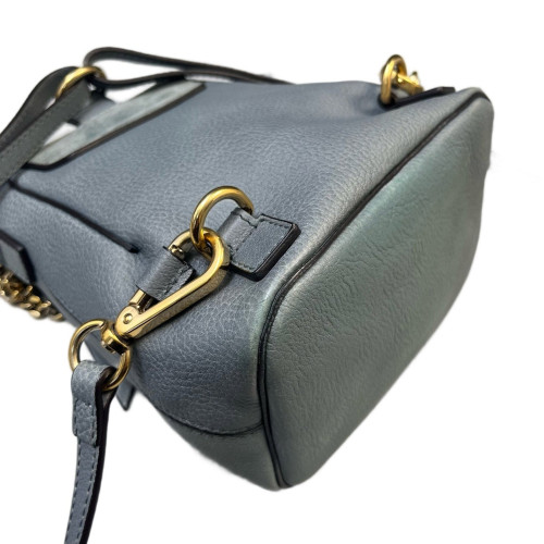 Chloe Hoop Mini Faye Backpack Calfskin Suede Green