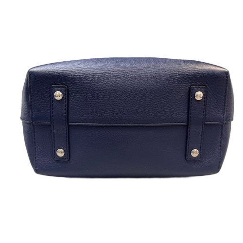 Burberry Small Belt Tote Grained Calfskin Blue White Grey Burberry Small Belt Tote Grained Calfskin Blue White Grey