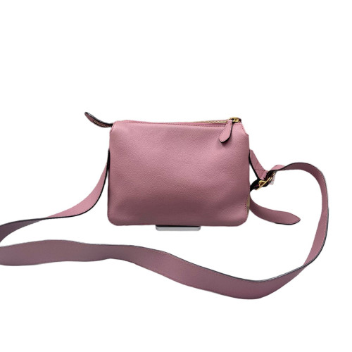 Burberry Crossbody Bag Grained Calfskin House Check Light Purple