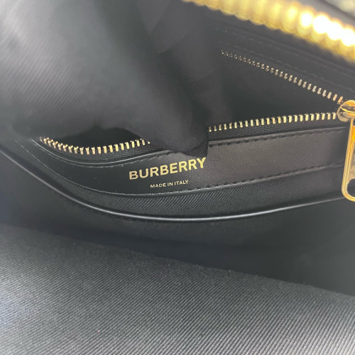 Burberry Backpack Mongram Calfskin Brown Black White