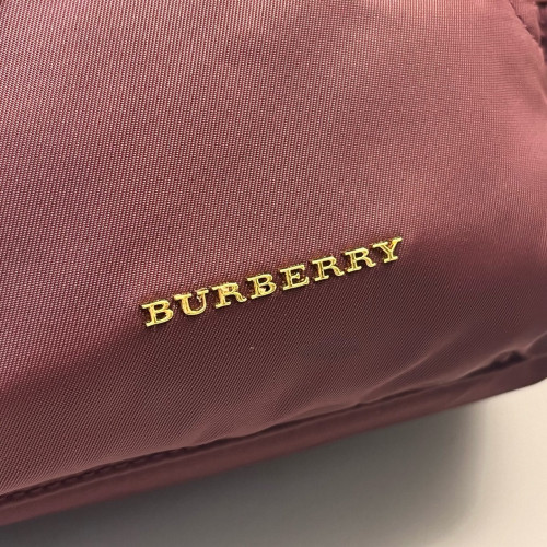 Burberry Small Rucksack Backpack Nylon Calfskin Dark Red Black