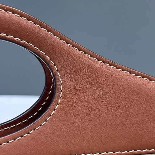 Burberry Mini Two Tone Pocket Bag Canvas Calfskin Beige Brown Burberry Mini Two Tone Pocket Bag Canvas Calfskin Beige Brown
