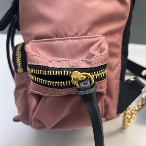 Burberry Small Rucksack Backpack Nylon Calfskin New Rosette Black